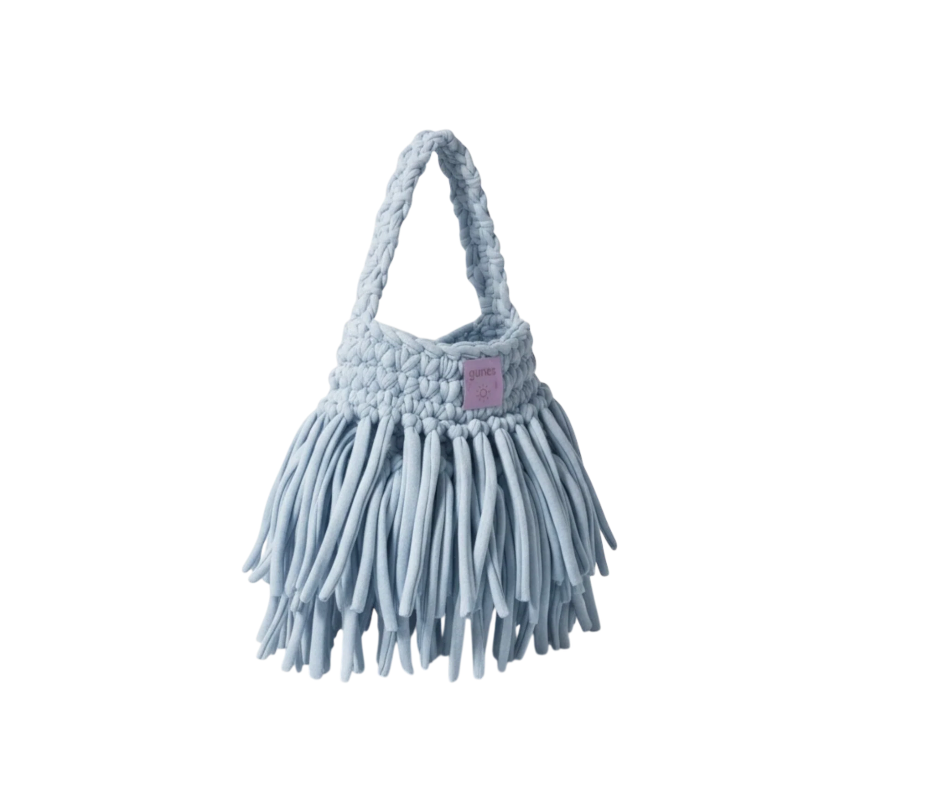 cloud blue fringe bag - gunes swim