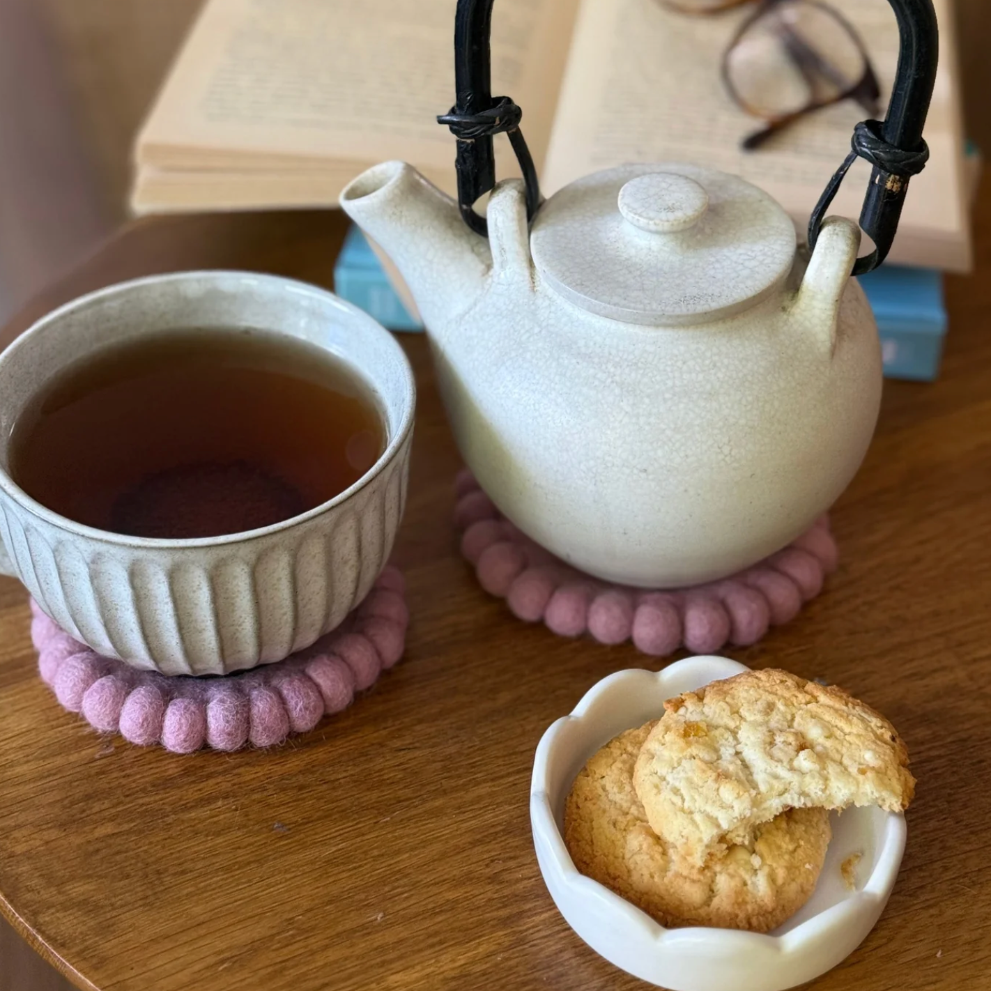 Felt Coaster Set - Vintage Rose
 - home dweller