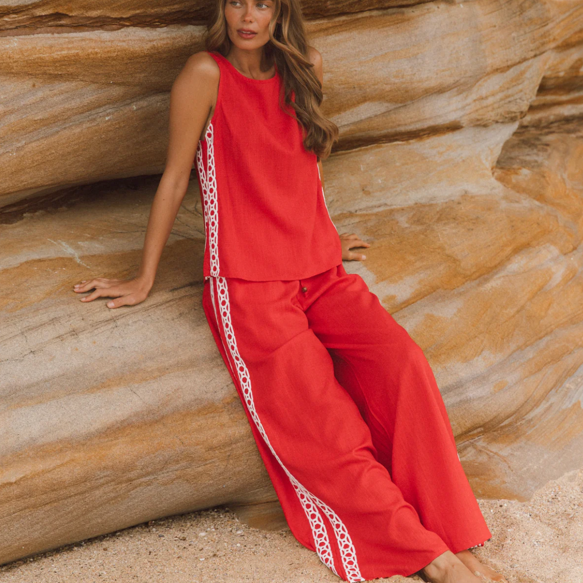 coco pants red - Paperheart