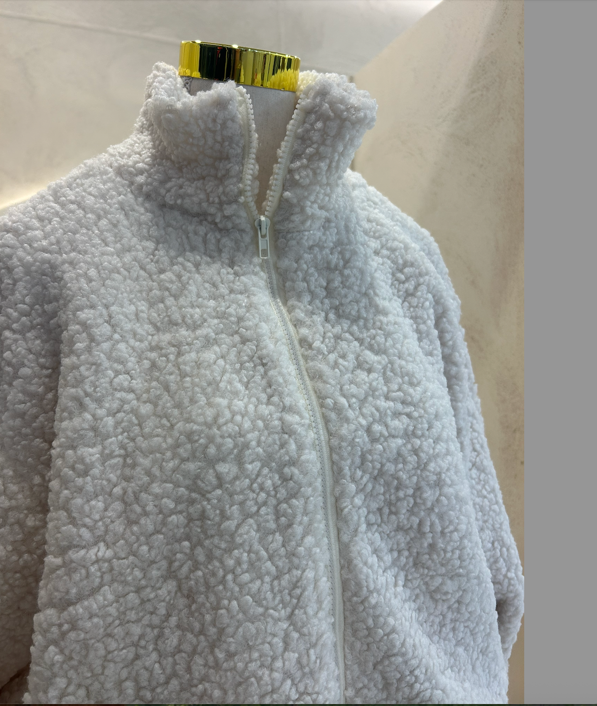 White Teddy Bomber Jacket