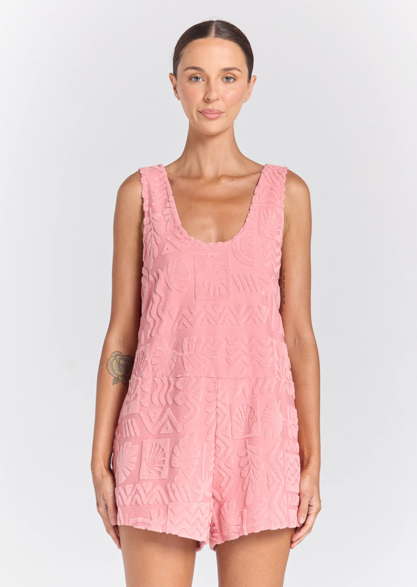 Mai Tai Romper - Rose - poolside paradiso