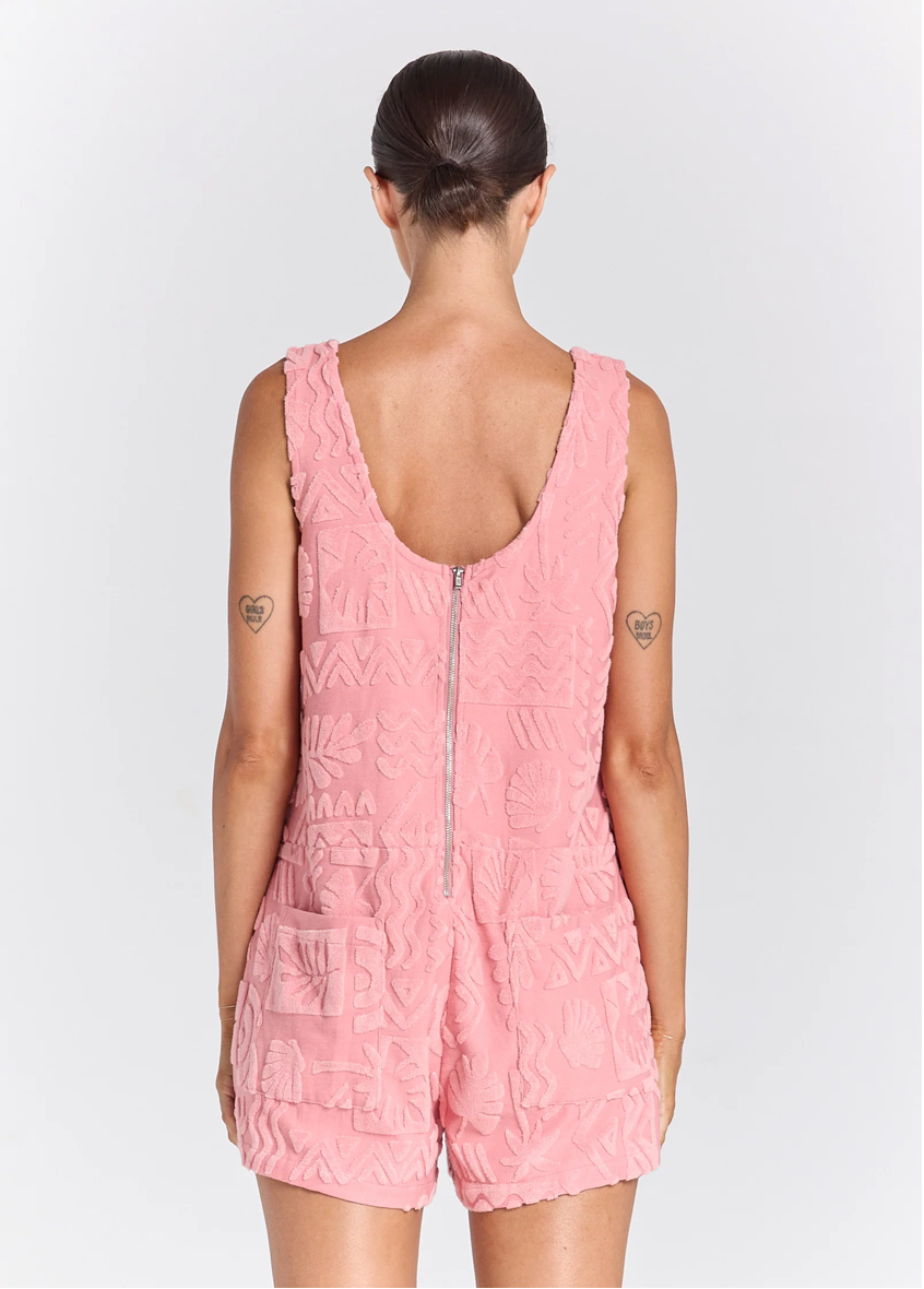 Mai Tai Romper - Rose - poolside paradiso