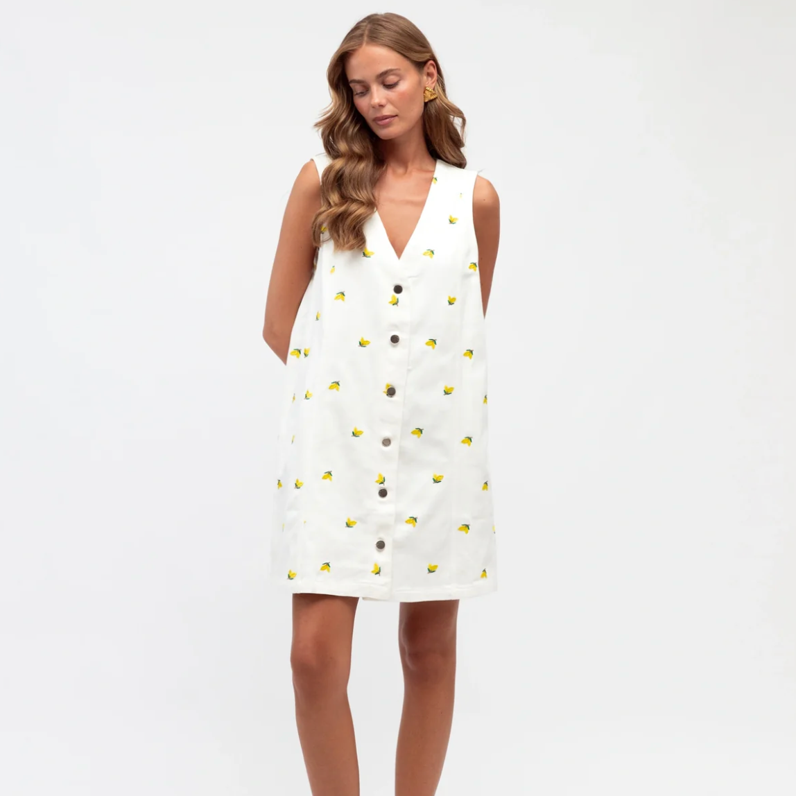 LEMON EMBROIDERY DRESS
 - Paperheart