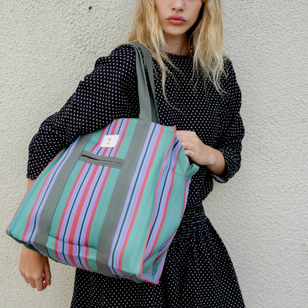 Teal Box Tote - Gunes